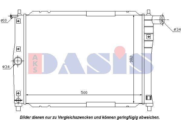 AKS DASIS Радиатор, охлаждение двигателя 510065N